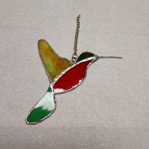 Stained glass humming bird